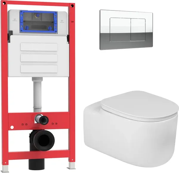 Инсталляция с унитазом подвесным Oliveeka OL-MQG27E12-CR - фото