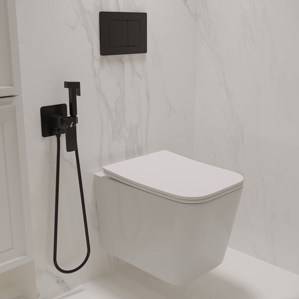 Унитаз подвесной с инсталляцией Oliveeka OL-MQ5014E12-MB