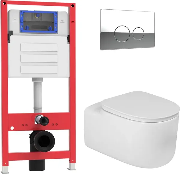 Инсталляция с унитазом подвесным Oliveeka OL-MQG27R22-CR - фото