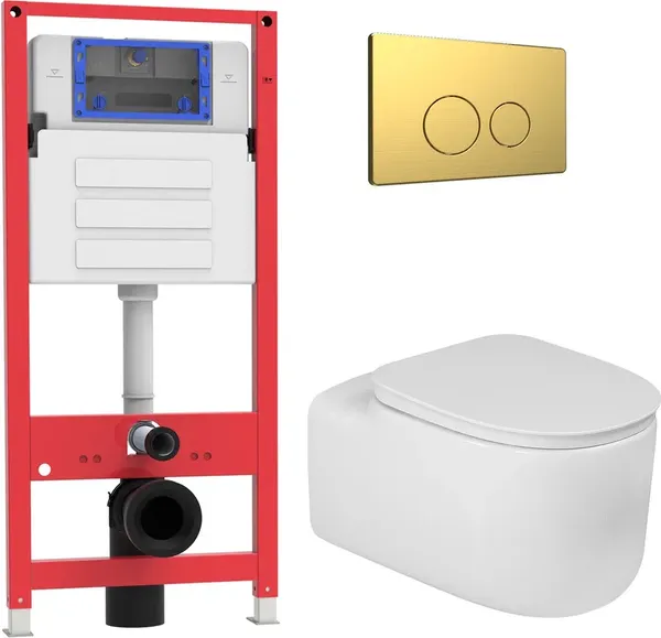 Инсталляция с унитазом подвесным Oliveeka OL-MQG27R22-BG - фото