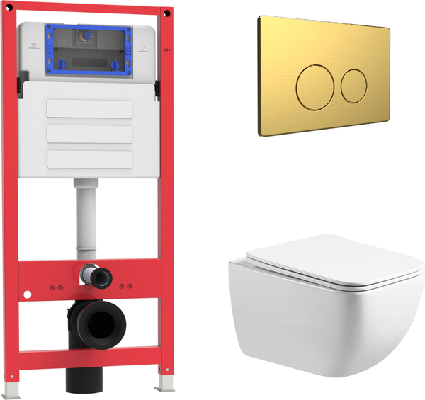 Инсталляция с унитазом подвесным Oliveeka OL-MQ1216R22-BG - фото