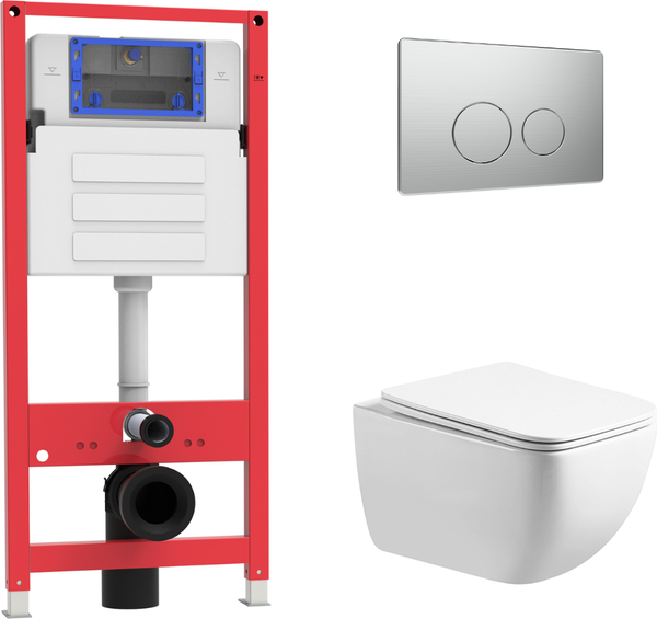 Инсталляция с унитазом подвесным Oliveeka OL-MQ1216R22-BN - фото