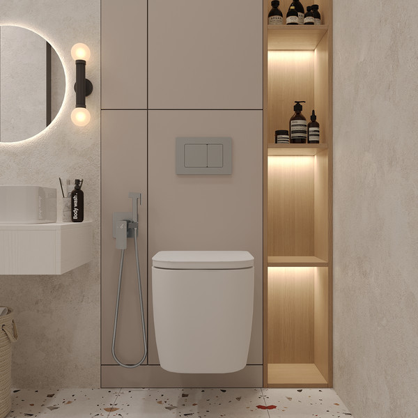 Унитаз подвесной с инсталляцией Oliveeka OL-MQG1E12-CR