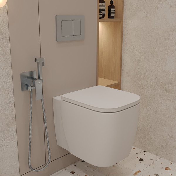 Унитаз подвесной с инсталляцией Oliveeka OL-MQG1E12-CR