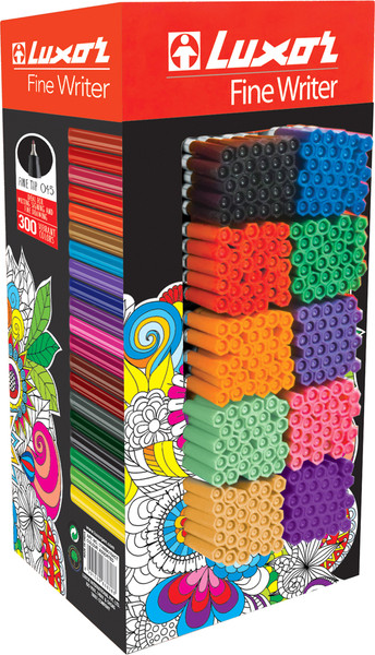 Набор капиллярных ручек Luxor Fine Writer 045 / 15300/300 PPDU - фото