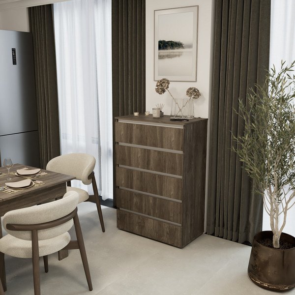 Комод Кортекс-мебель Бари 80 5ш