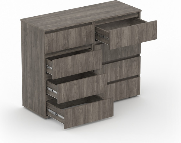 Комод Кортекс-мебель Бари 120 8ш (орех элия/орех элия/орех элия)