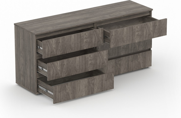 Комод Кортекс-мебель Бари 160 6ш (орех элия/орех элия/орех элия)