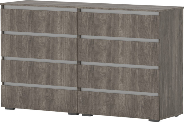 Комод Кортекс-мебель Бари 160 8ш (орех элия/орех элия/белый) - фото