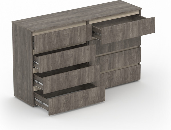 Комод Кортекс-мебель Бари 160 8ш (орех элия/орех элия/дуб сонома)