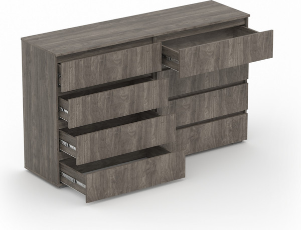 Комод Кортекс-мебель Бари 160 8ш (орех элия/орех элия/орех элия)