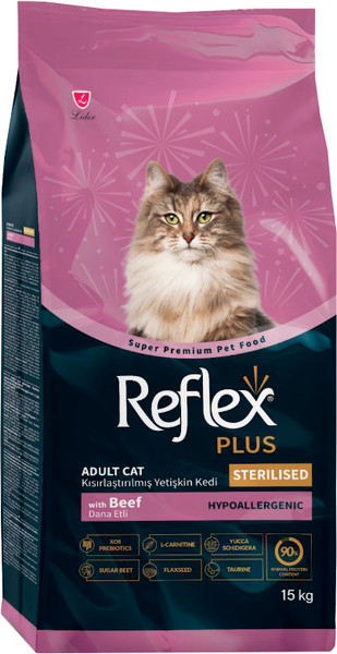 Сухой корм для кошек Reflex Plus Для стерилизованных С говядиной - фото