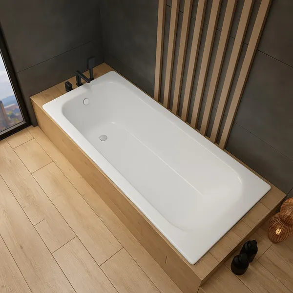 Ванна стальная Lauter Brio 170 / 21S1700 + сифон 21Y11021