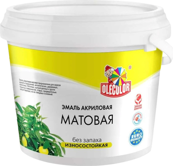 Эмаль Olecolor Акриловая универсальная матовая - фото