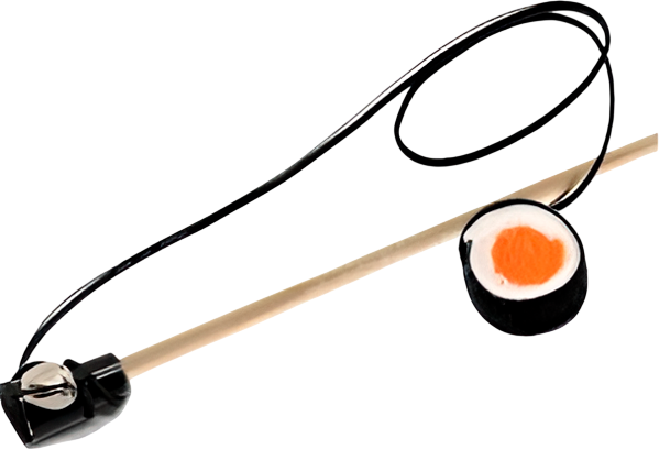 Игрушка для кошек GoSi Удочка-Дразнилка. Хосомаки-ролл / sh-07967 - фото