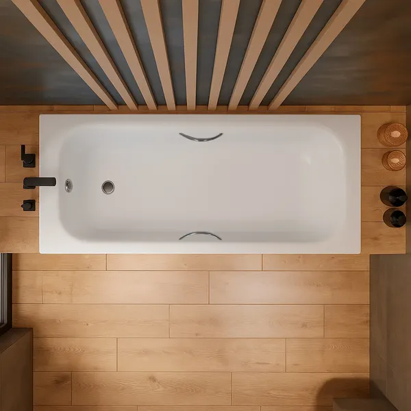 Ванна стальная Lauter Brio Star 170 / 21S1701 + сифон 21Y11010