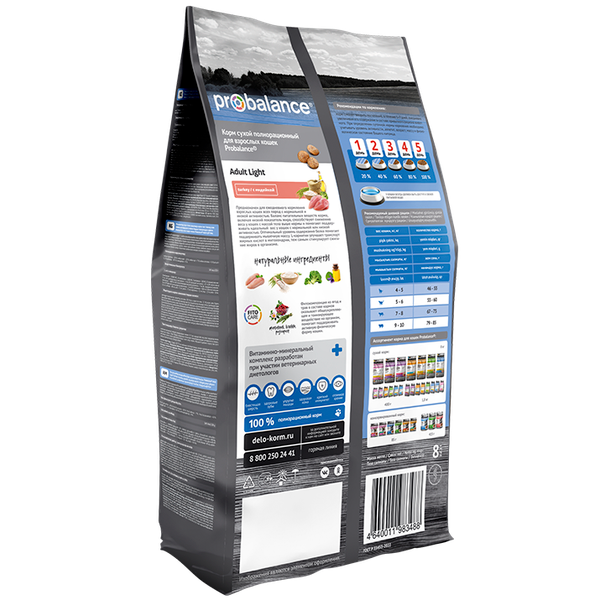 Сухой корм для кошек ProBalance Light Turkey с индейкой