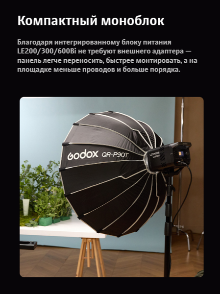 Осветитель студийный Godox Litemons LE300Bi / 33060