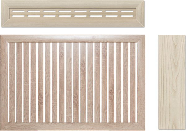 Экран для радиатора Стильный Дом Реечный 120х60см - фото