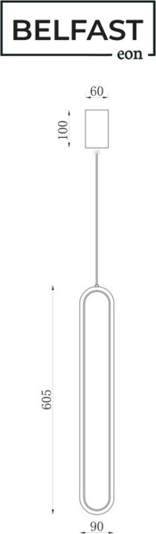 Потолочный светильник Belfast Nevis 86227-1W-60 BR