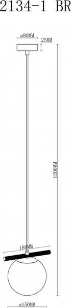 Потолочный светильник ILamp Golden 2134-1 BR