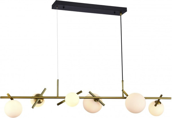 Люстра ILamp Golden 2134-6L BR+MBK - фото