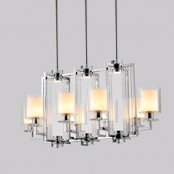 Люстра ILamp King RM6201-8P CR+CL - фото