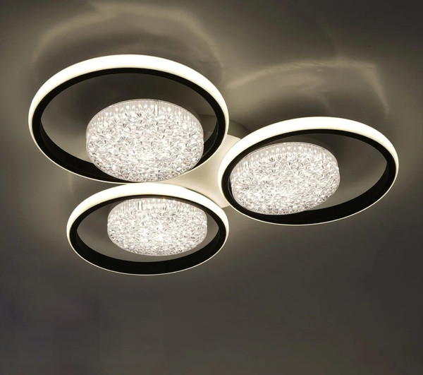 Люстра Estares Pollo Double 100W 3R-APP-550x70-BLACK/WHITE/WHITE-220-IP20 - фото