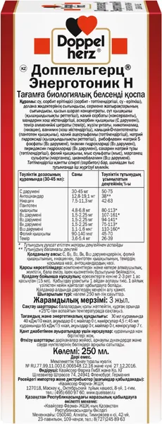 Пищевая добавка Doppelherz Энерготоник Н