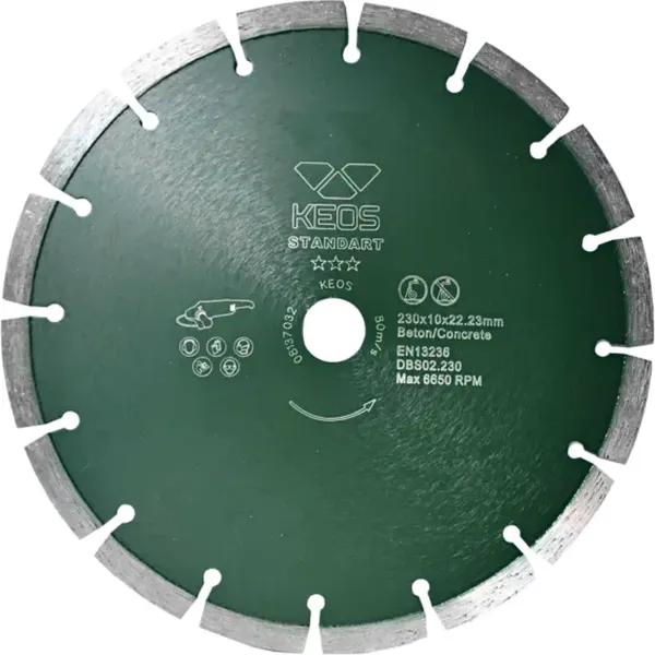 Отрезной диск алмазный KEOS Standart 230мм / DBS02.230 - фото