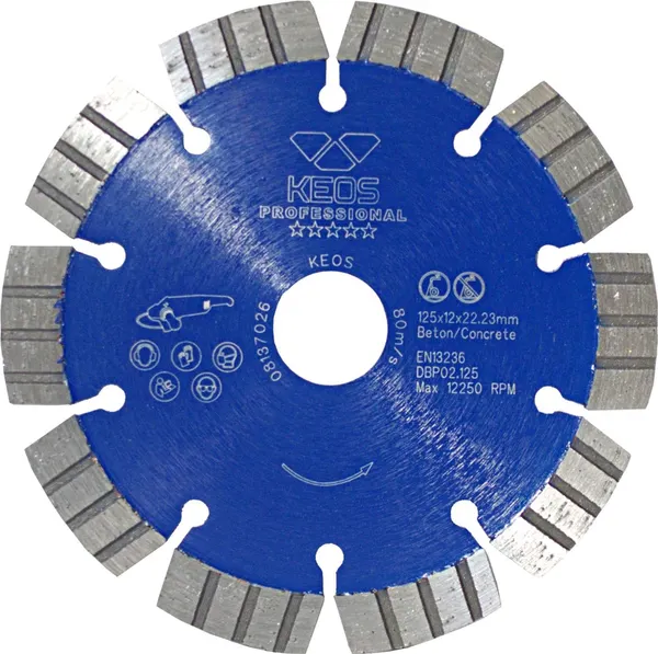 Отрезной диск алмазный KEOS Professional 125мм / DBP02.125 - фото
