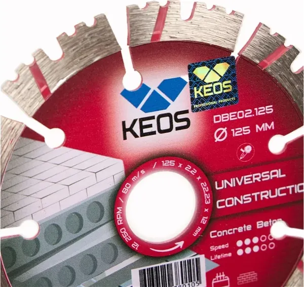 Отрезной диск алмазный KEOS Eco 125мм / DBE02.125