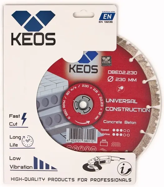 Отрезной диск алмазный KEOS Eco 230мм / DBE02.230