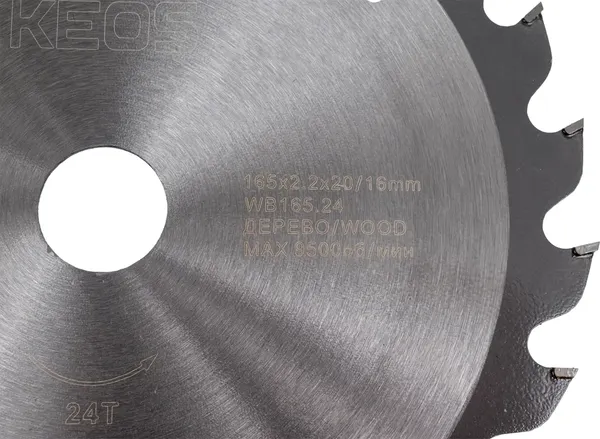 Пильный диск KEOS 165x20/16 z24 / WB165.24
