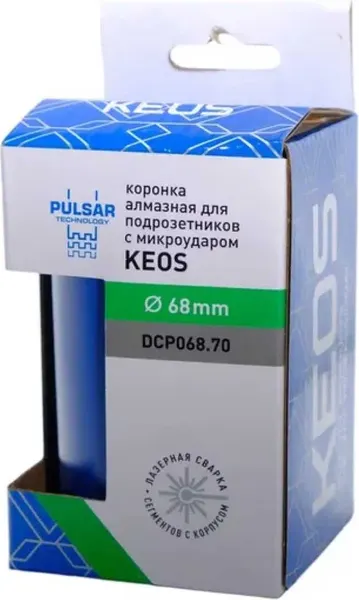 Коронка KEOS Pulsar М16 68/70мм / DCP068.70