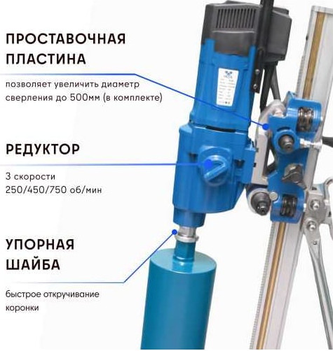 Двигатель для алмазного бурения KEOS KS-500/3