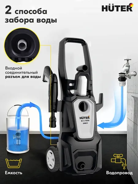 Мойка высокого давления Huter Grey M-3-1650