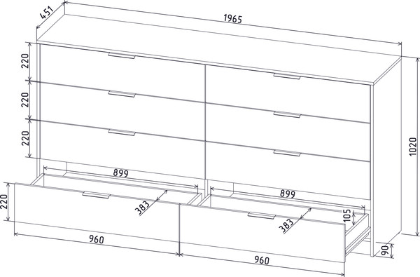 Комод Интерлиния Концепт КТ-К197 Глосс