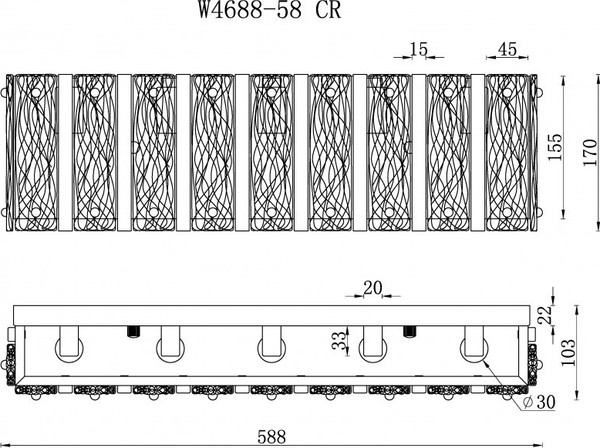 Бра ILamp Panorama W4688-58 CR