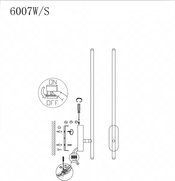 Бра ILedex Royal 6007W/S-8W-3000K Black