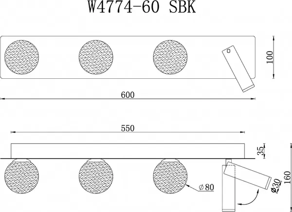 Бра ILedex Telescope W4774-60 SBK
