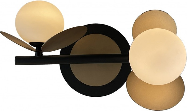 Бра ILedex Savage W4641-2 MBK+SGD - фото