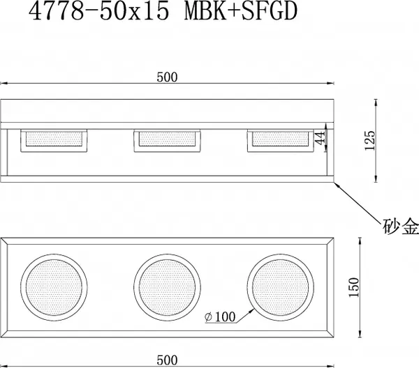Бра ILedex Link 4778-50x15 MBK+SGD