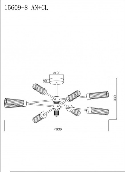 Люстра ILamp Evolution 15609-8 AN+CL