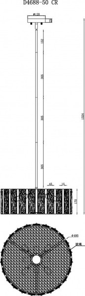 Люстра ILamp Panorama D4688-50 CR