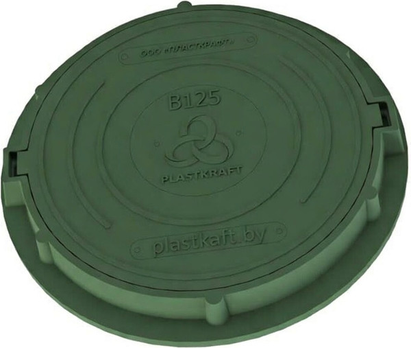 Люк канализационный PLASTKRAFT В125 125 Кн h110 с ЗУ