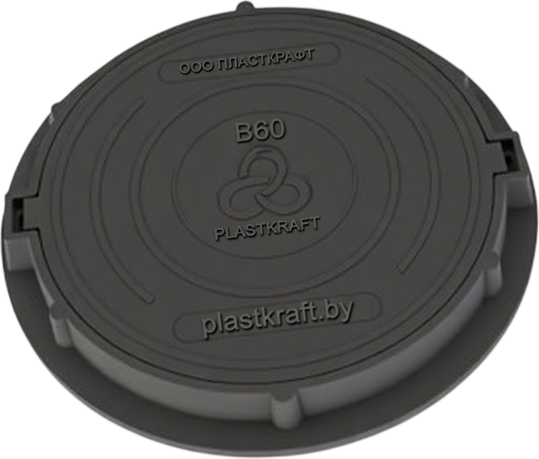 Люк канализационный PLASTKRAFT В60 60 Кн h110 - фото