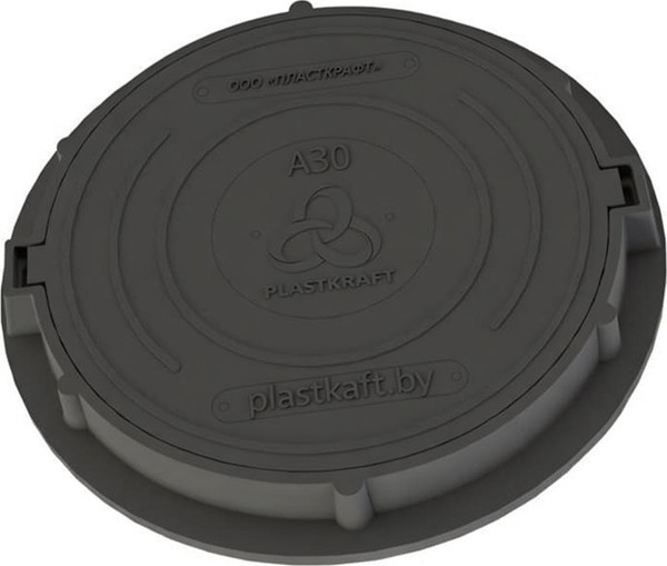 Люк канализационный PLASTKRAFT А30 30 Кн h110 с ЗУ - фото