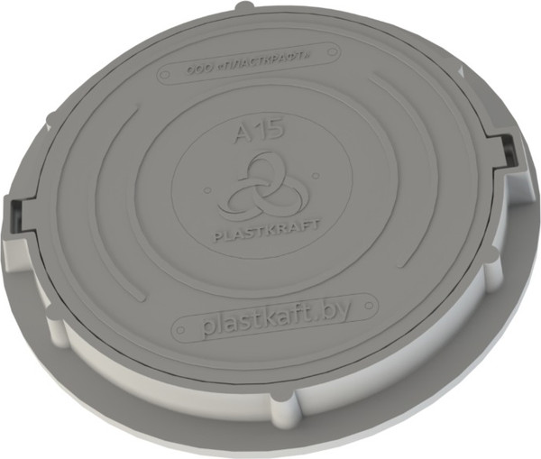 Люк канализационный PLASTKRAFT А15 15 Кн h110 - фото