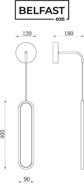 Бра Belfast Nevis 86226C-1W BR